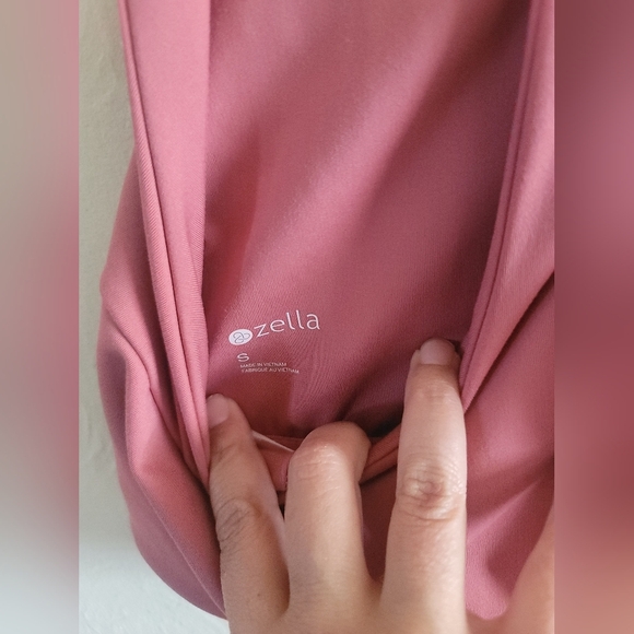 Zella Black Studio Lite Longline Bra, Desert Pink Color, Size S - Picture 3 of 4